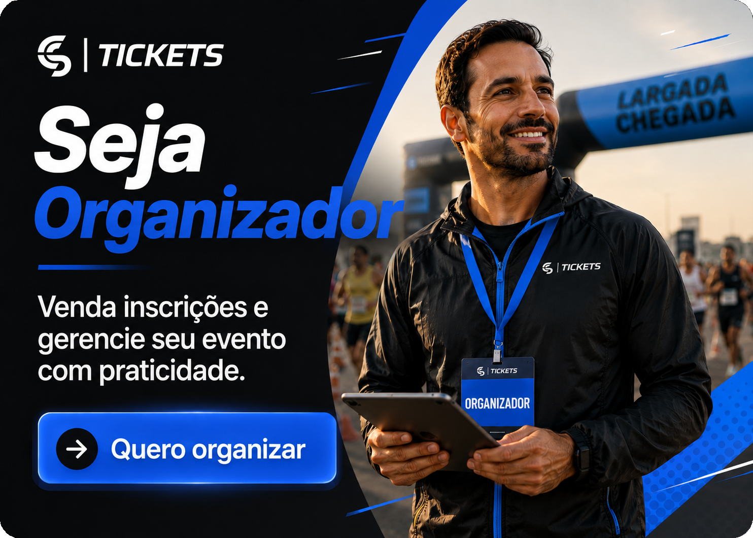 Seja Organizador — venda inscrições e gerencie seu evento com a CSticket